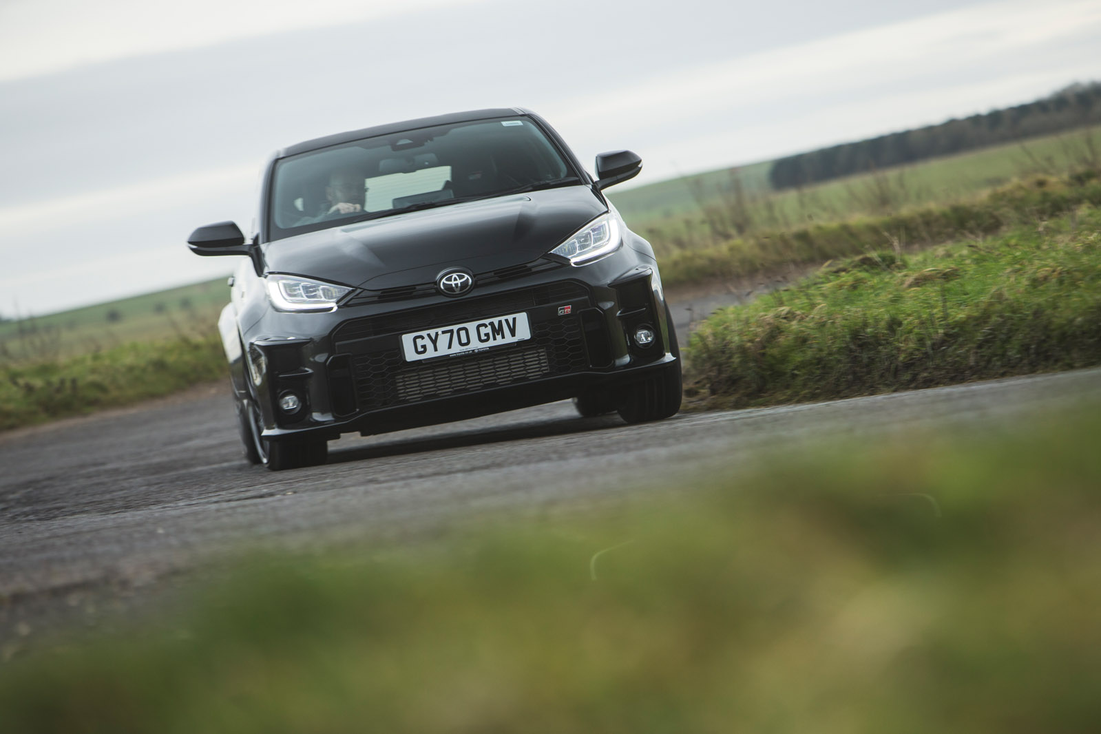 24 Toyota GR Yaris 2021 UK road test review on road front