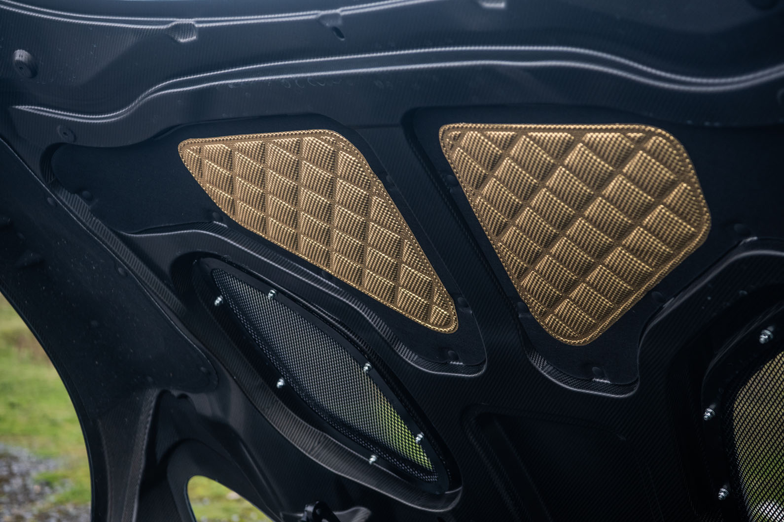 Aston Martin DBS Superleggera 2018 road test review - bonnet gold
