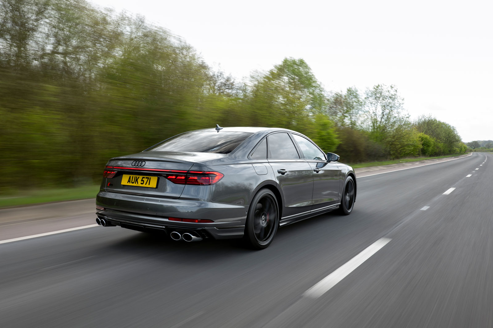 Audi S8 2025 review rear tracking 43