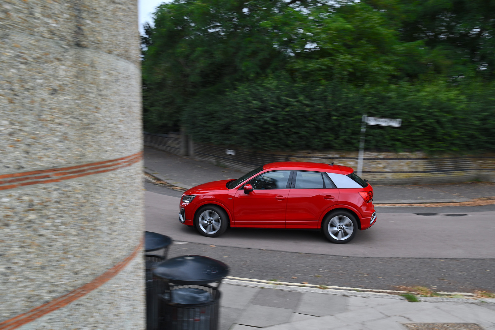 Audi Q2 review   side cornering