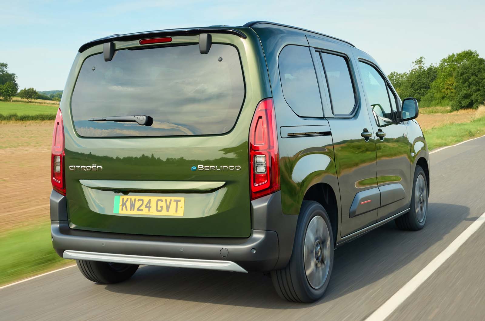 E Berlingo UK 2024 rear dynamic