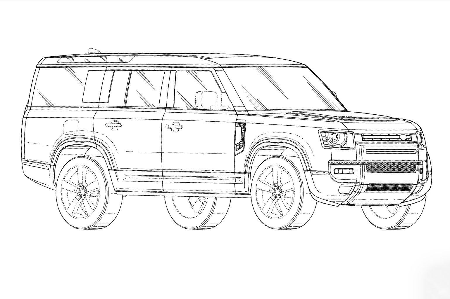 new-2022-land-rover-defender-130-design-revealed-in-patent-autocar