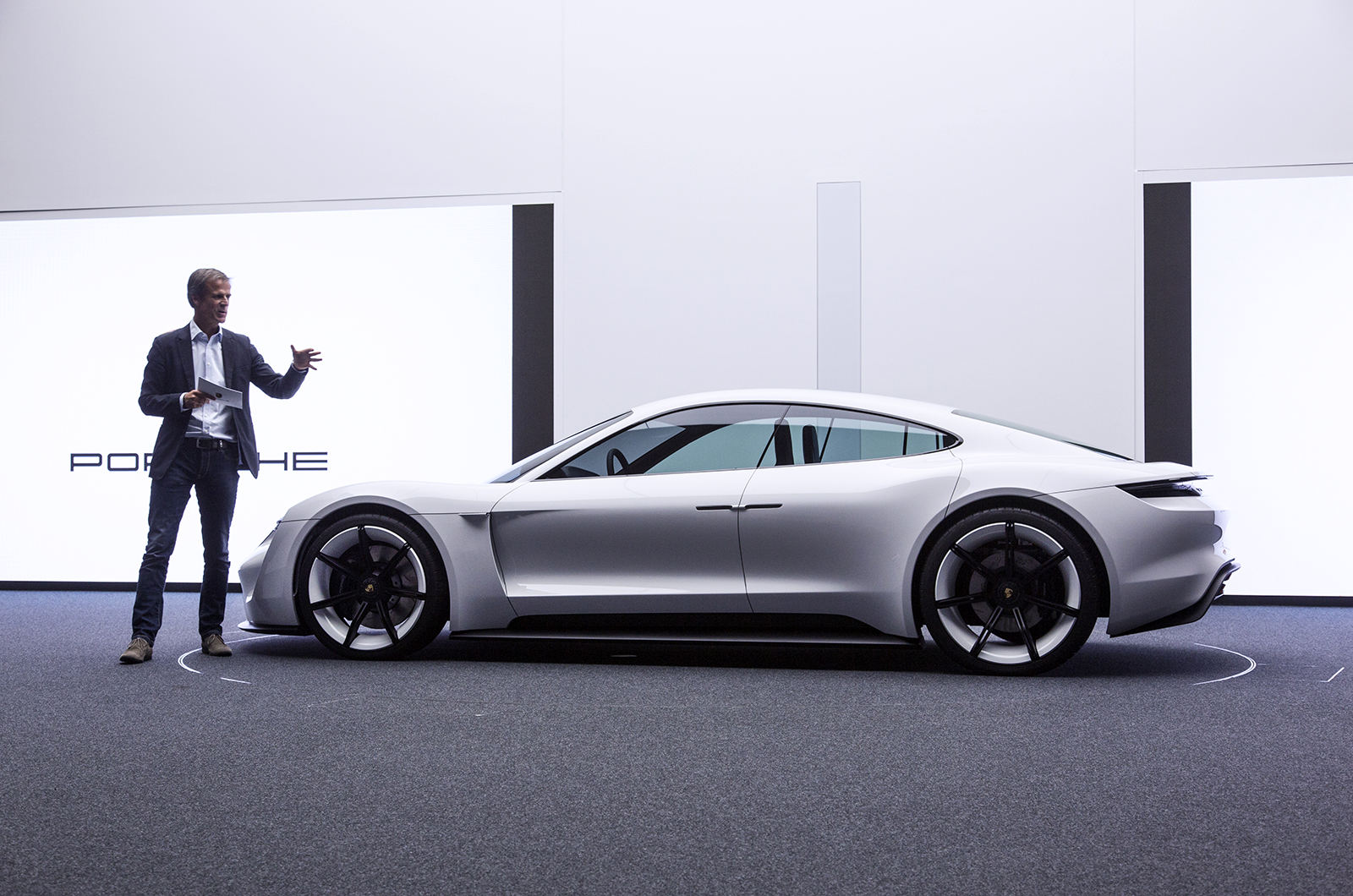 Porsche Mission E electric saloon revealed at Frankfurt