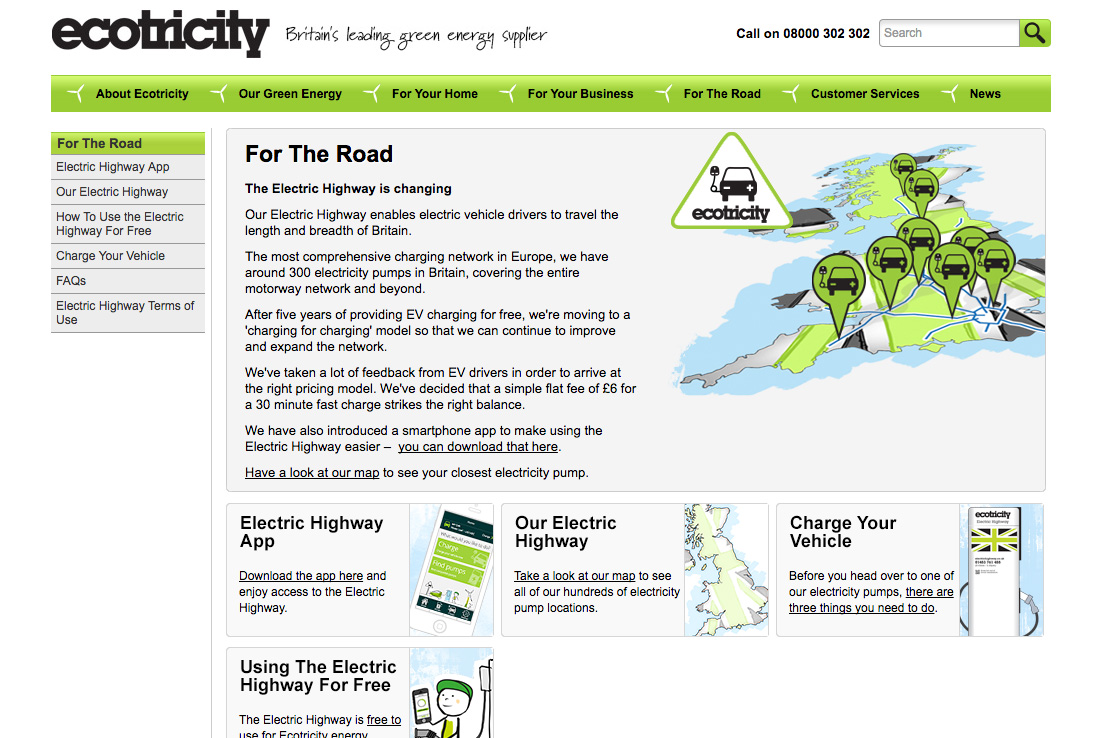 Ecotricity car on sale charging reviews