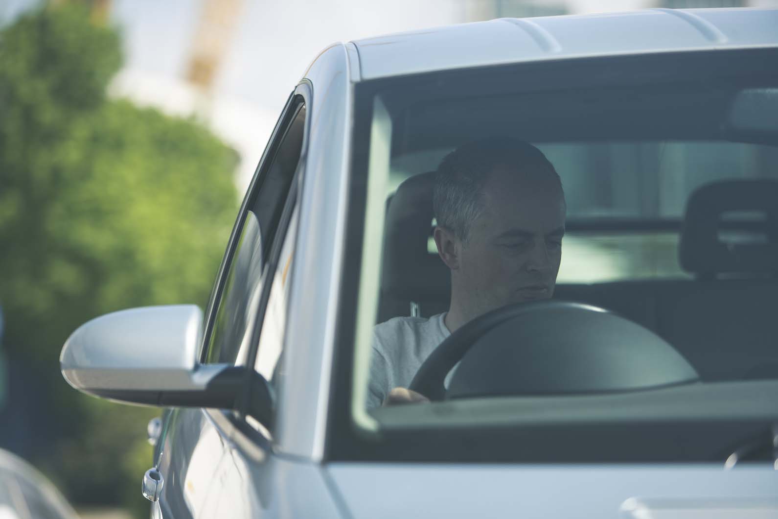 Audi factory drivers look into the future with a digital rear-view mirror