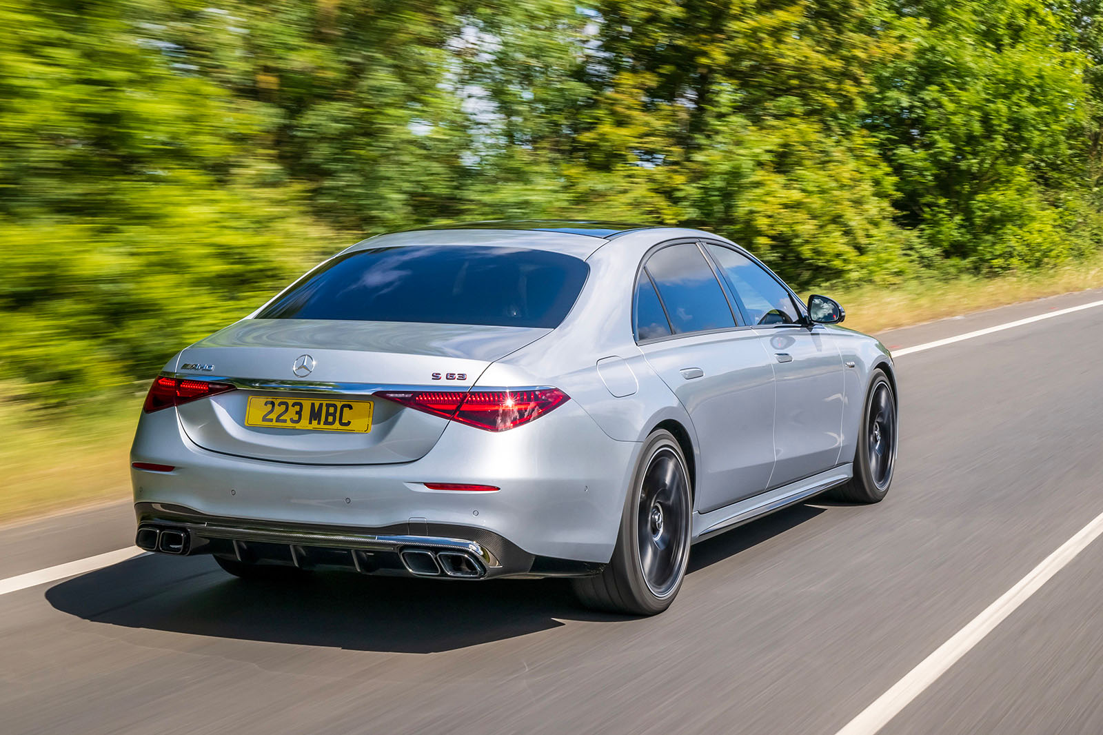 Mercedes AMG S63 e Performance review 2024 02rear tracking