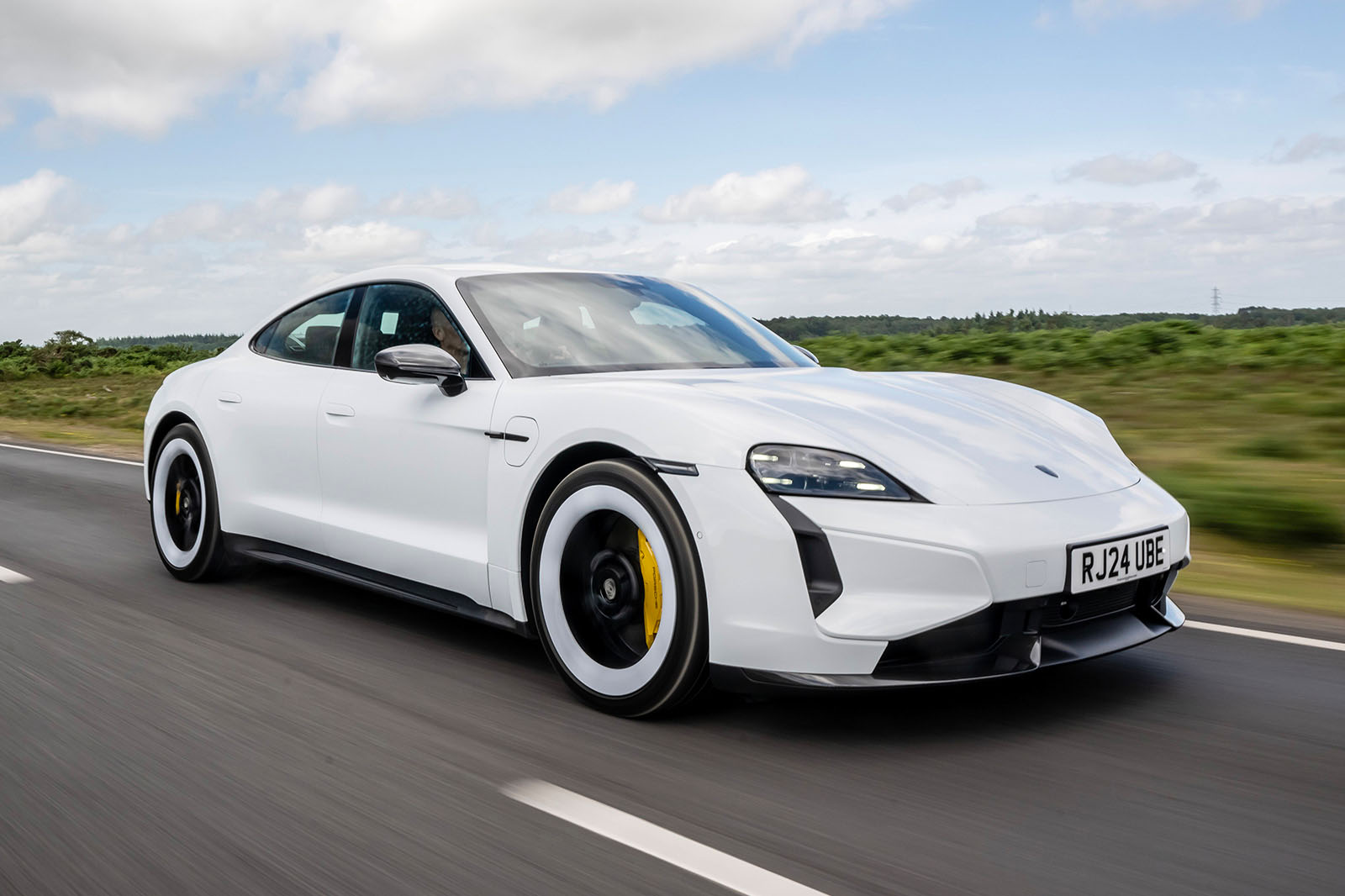 Porsche Taycan Turbo S review 2024 01 front tracking