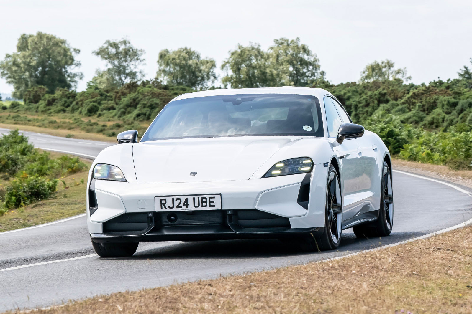 Porsche Taycan Turbo S review 2024 19 front cornering