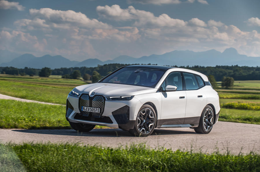 21 Bmw ix xdrive 50 2021 first drive review cornering front 1