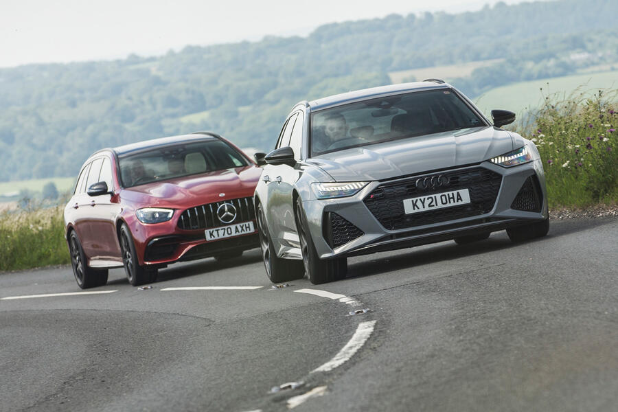 96 Super estate triple test 2021 amg audi cornering