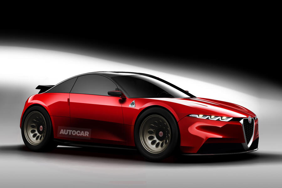 Alfa Romeo GTV successor render â€“ front quarter