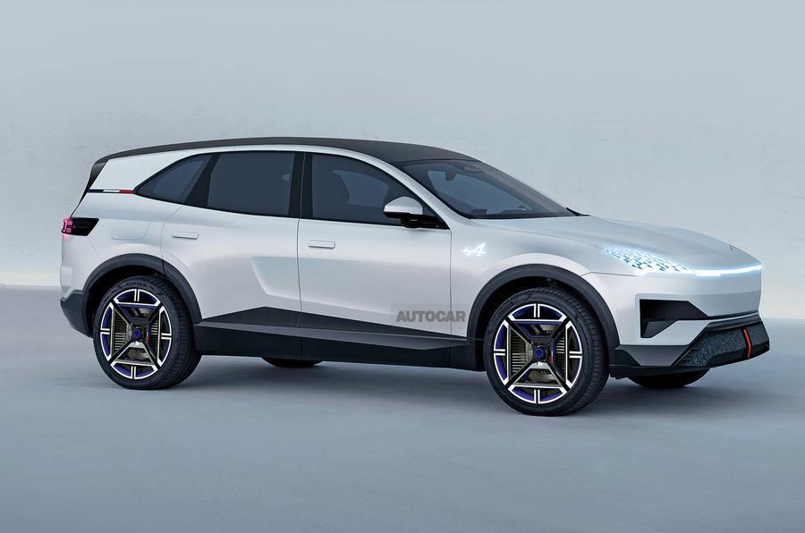 Alpine SUV render â€“ side