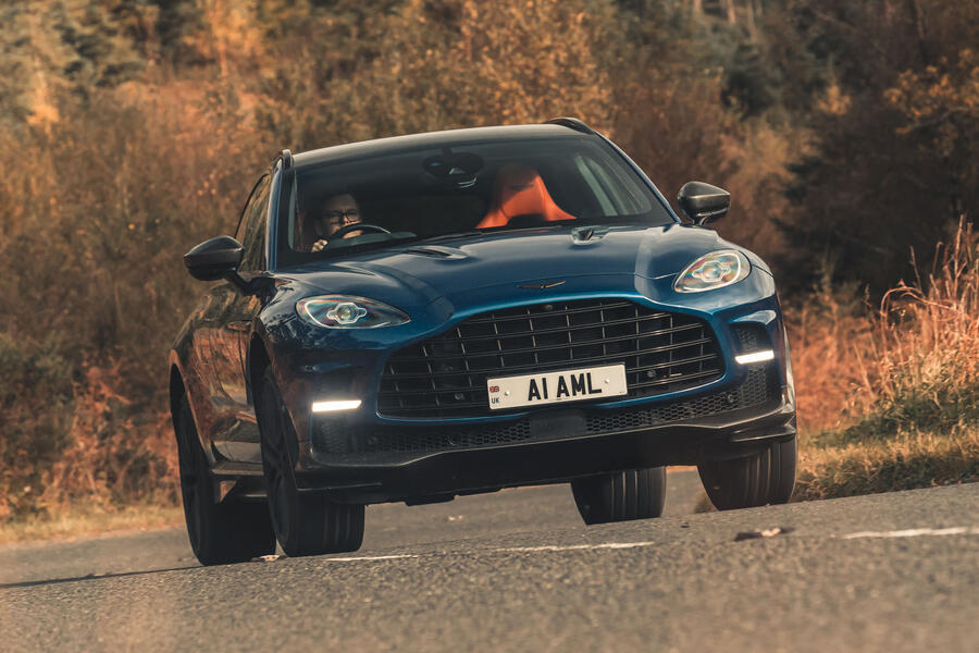 Aston Martin DBX 707 driving â€“ front