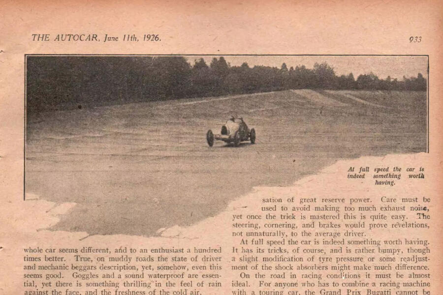 Autocar Bugatti Type 35 test