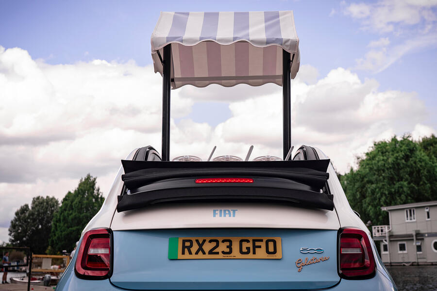 fiat 500e gelateria edition rear