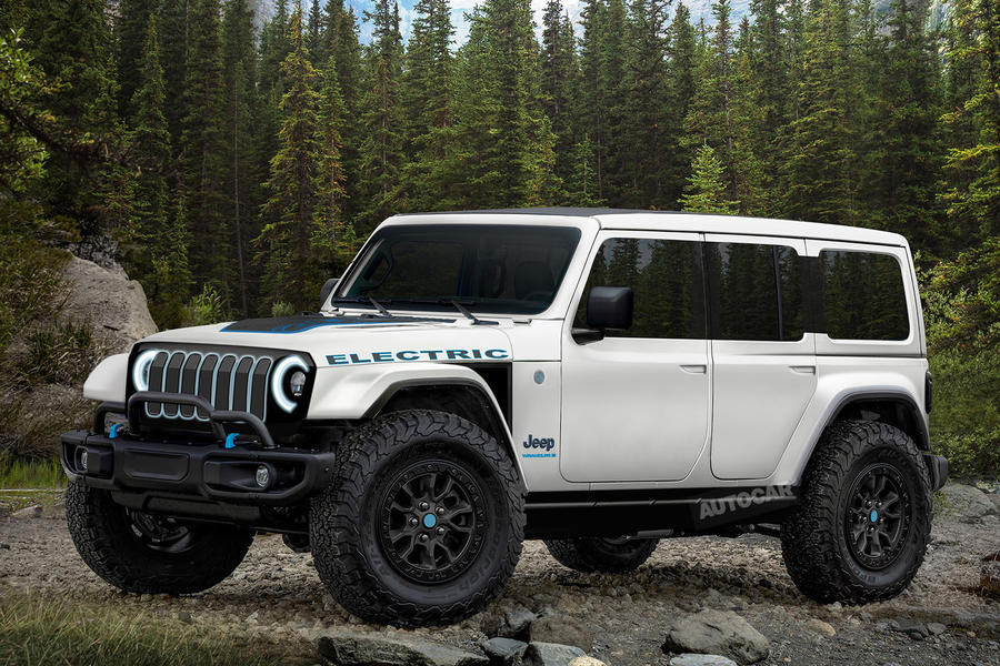 Jeep Wrangler EV render – side