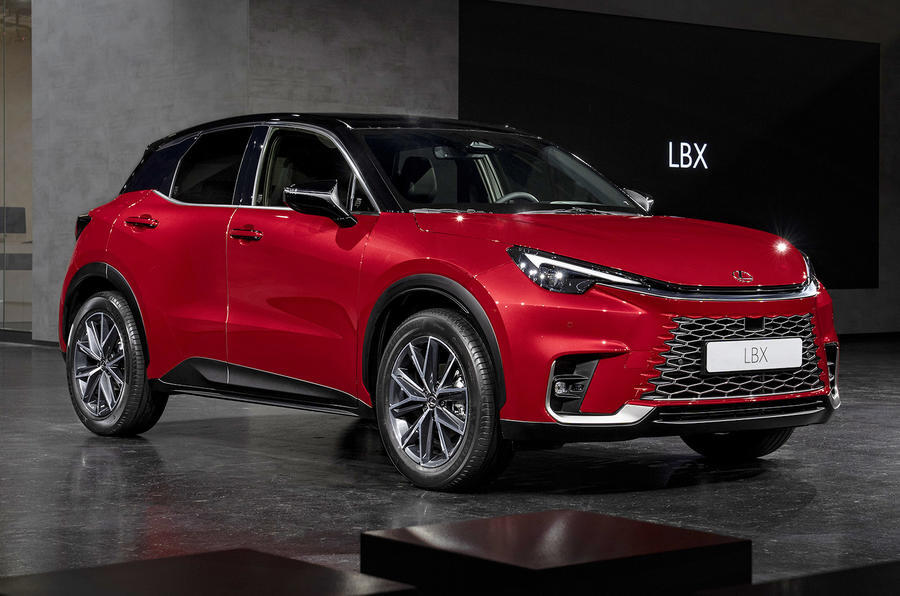 Lexus LBX in studio â€“ front quarter