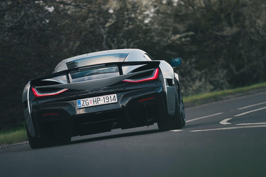 Rimac Nevera cornering â€“ rear