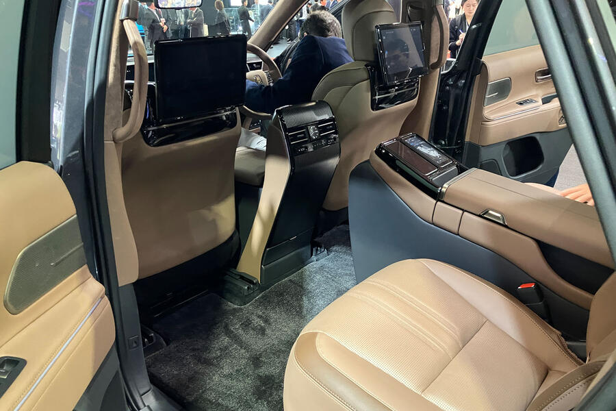 Toyota Century SUV interior rear – Tokyo motor show 2023