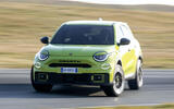 Abarth 600e green track sliding