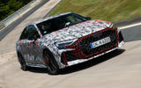 Audi RS3 facelift camo front quarter karussel