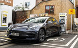 Tesla Model 3 at shell charge point