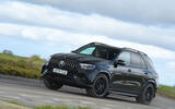 Merc GLE 53 AMG Turbo Hybrid 2025 Review front corner blur 8215