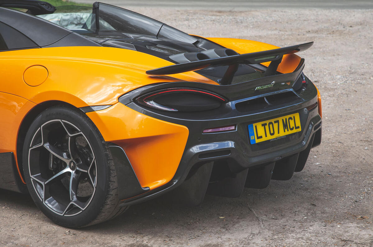 McLaren 600LT Spider 2019 road test review - rear end