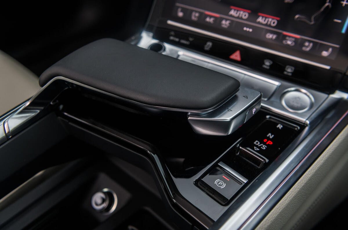 Audi E-tron 55 Quattro 2019 road test review - gear selector