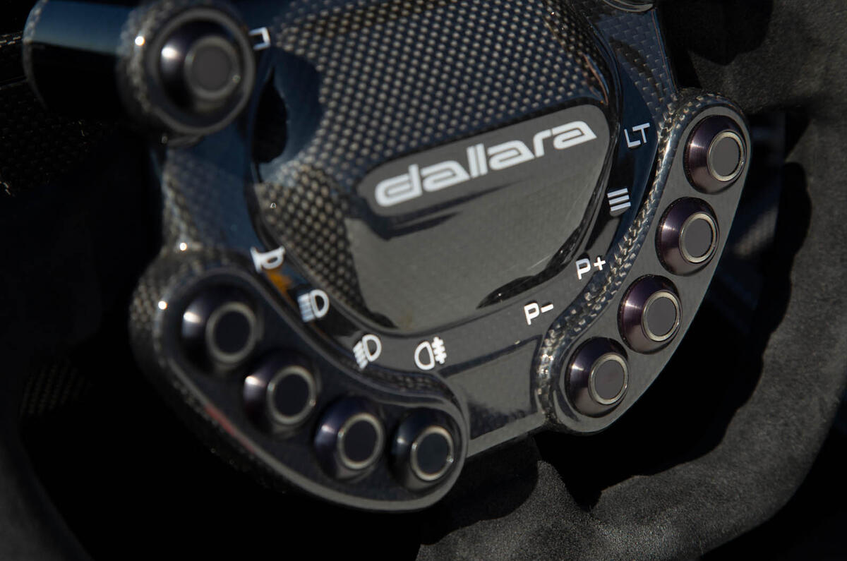 Dallara Stradale 2019 road test review - steering wheel buttons