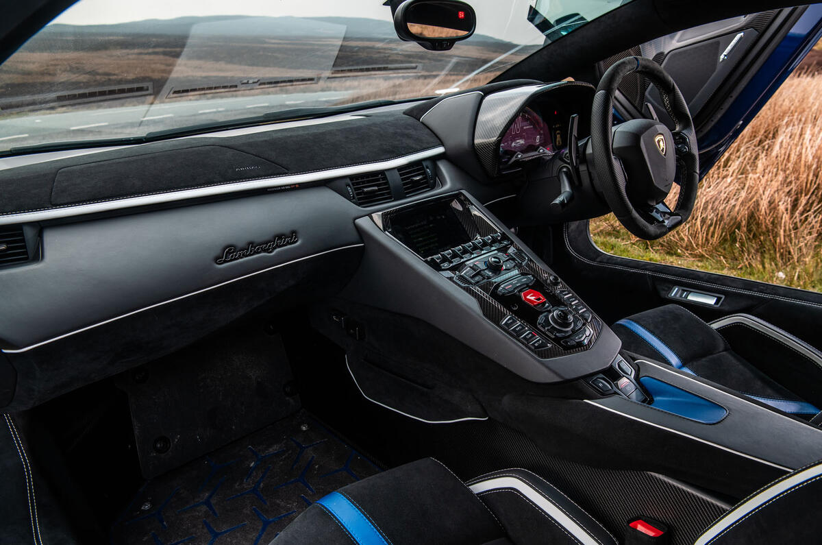 Lamborghini Aventador SVJ 2019 road test review - dashboard