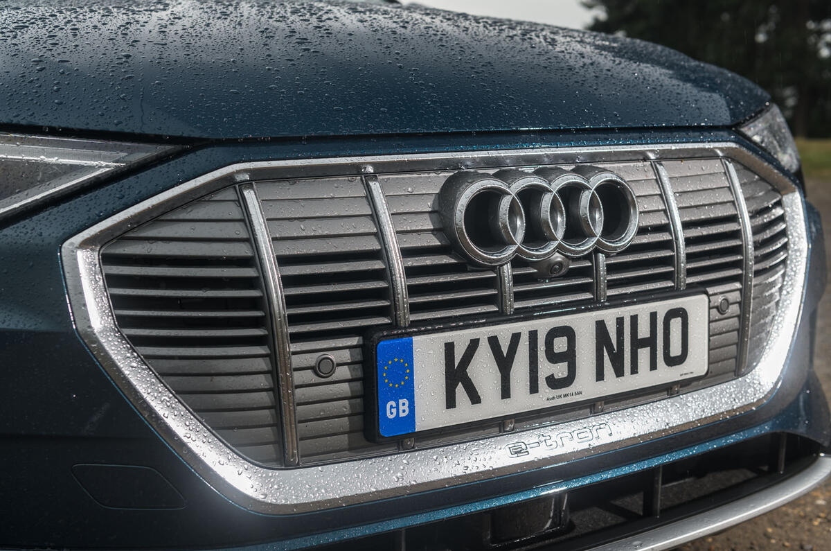 Audi E-tron 55 Quattro 2019 road test review - front bumper