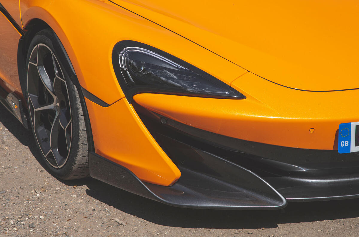 McLaren 600LT Spider 2019 road test review - headlights