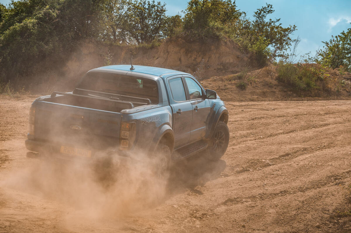 Ford Ranger Raptor 2019 road test review - dust rear