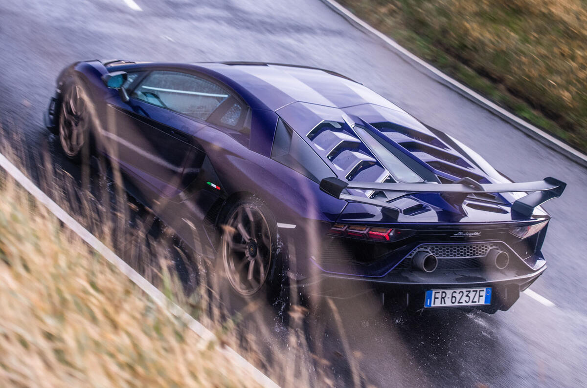 Lamborghini Aventador SVJ 2019 road test review - above view