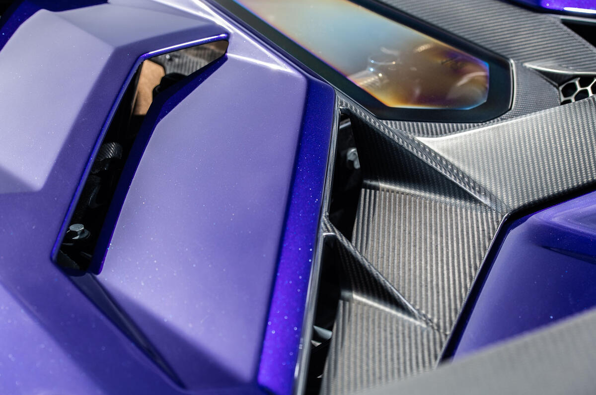 Lamborghini Aventador SVJ 2019 road test review - engine slats