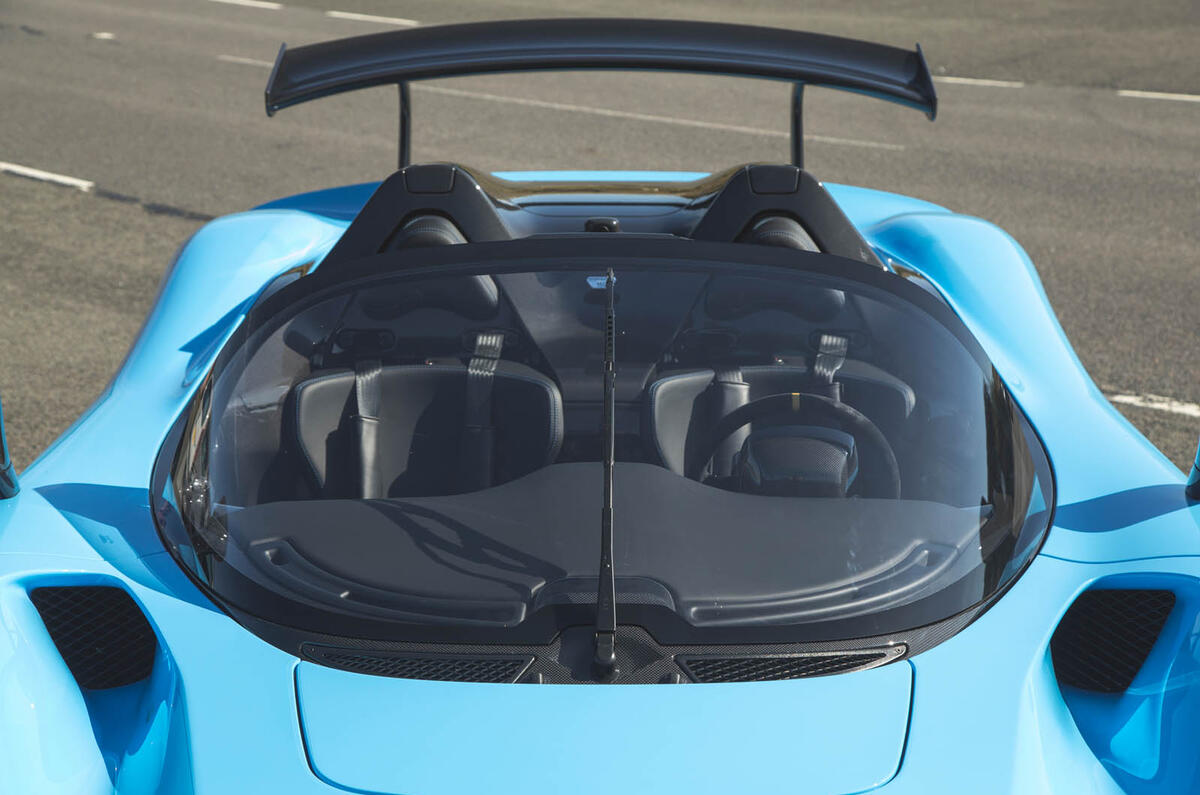 Dallara Stradale 2019 road test review - windscreen