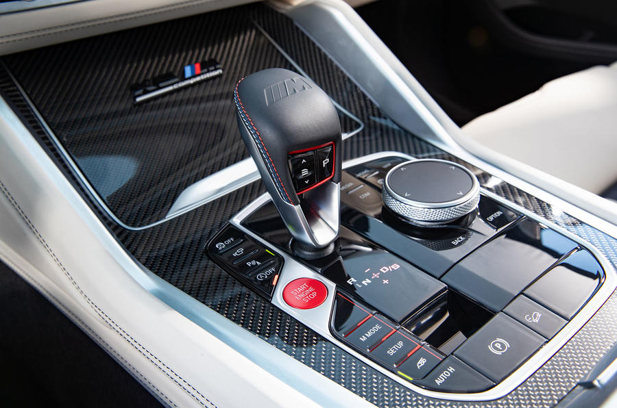 BMW X5 M Competition 2020 : examen de l'essai routier - console centrale