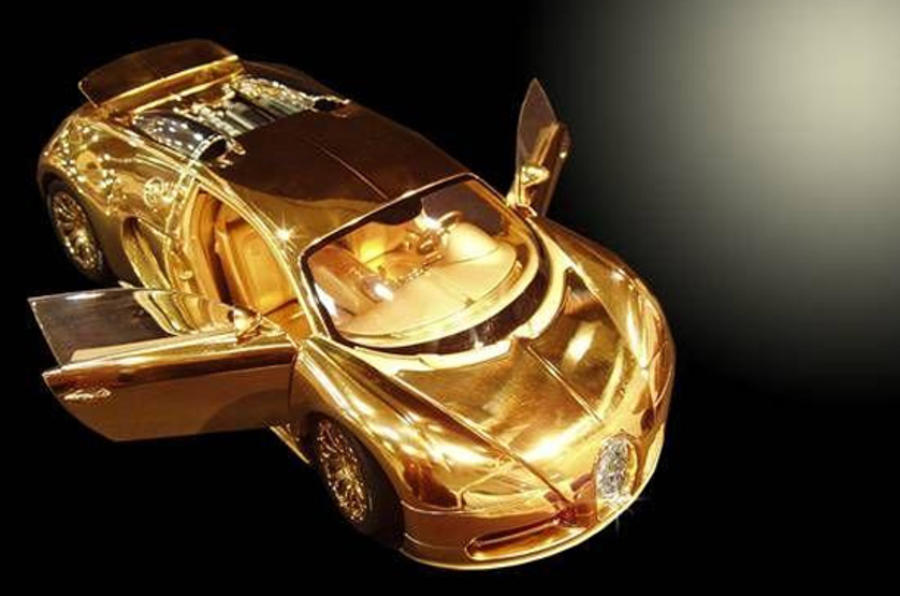 audi car made of gold