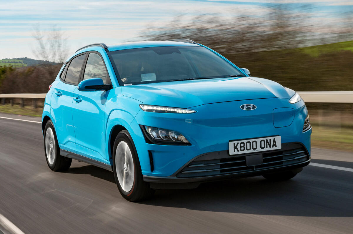 1 Hyundai Kona Electric 2021 UK first drive review hero front