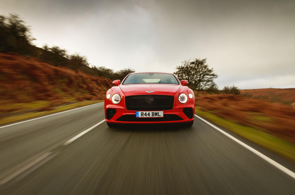 Bentley Continental GT V8 2020 UK first drive review - on the road nose