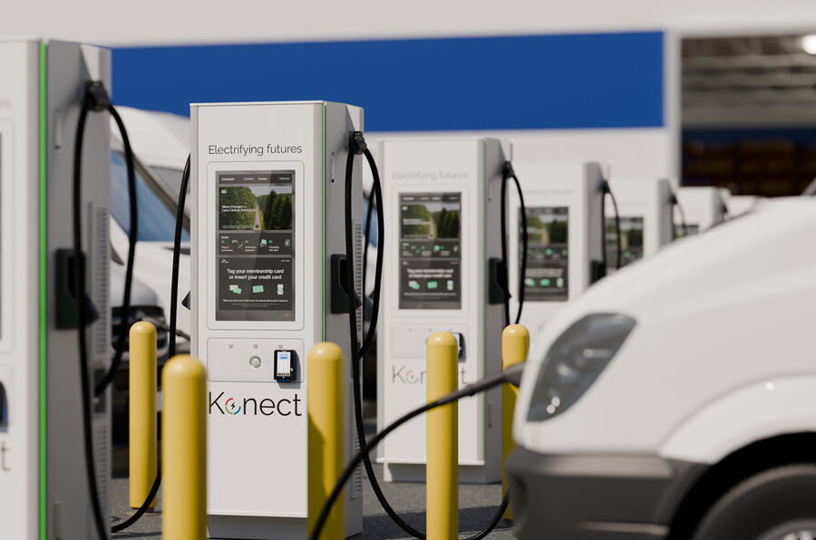 Konect Van Fleet charging