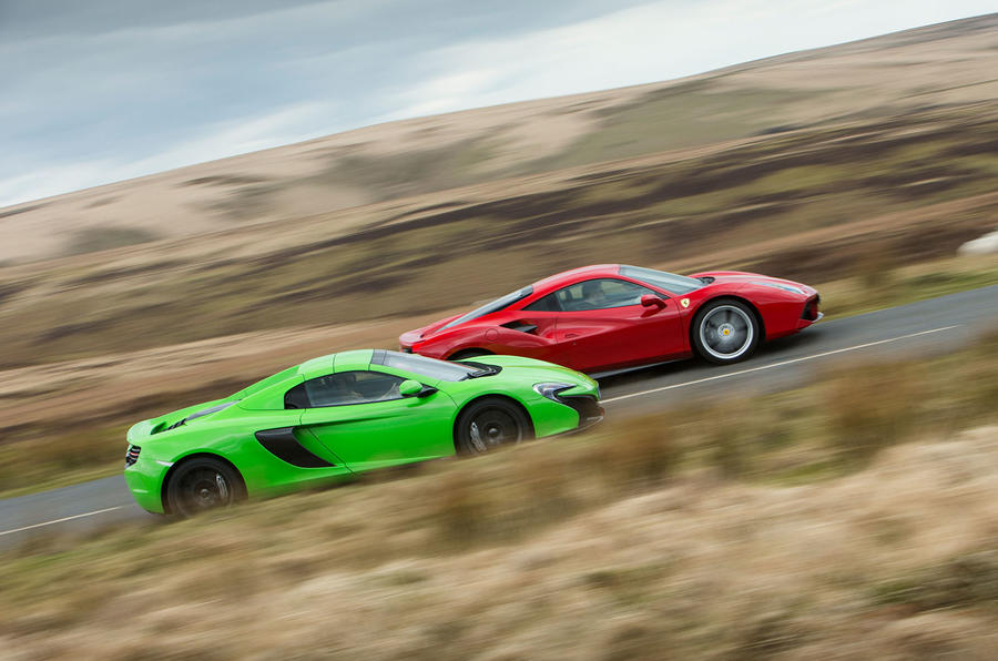 Ferrari 488 Gtb Vs Mclaren 650s Supercars Compared Autocar