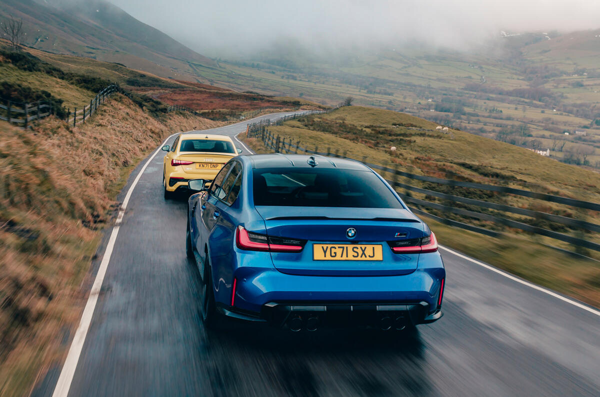 BMW M3 vs Audi RS3: 4WD sports saloons face off | Autocar