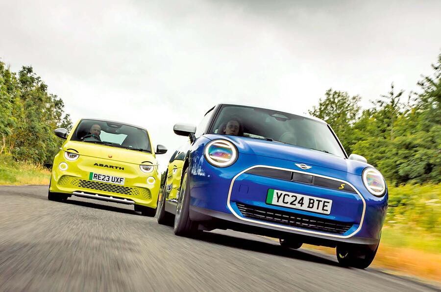 Abarth 500e vs mini cooper se lead