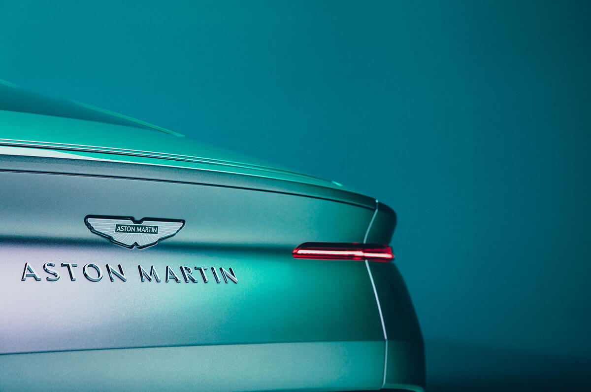 Aston Martin DB12 badge rear