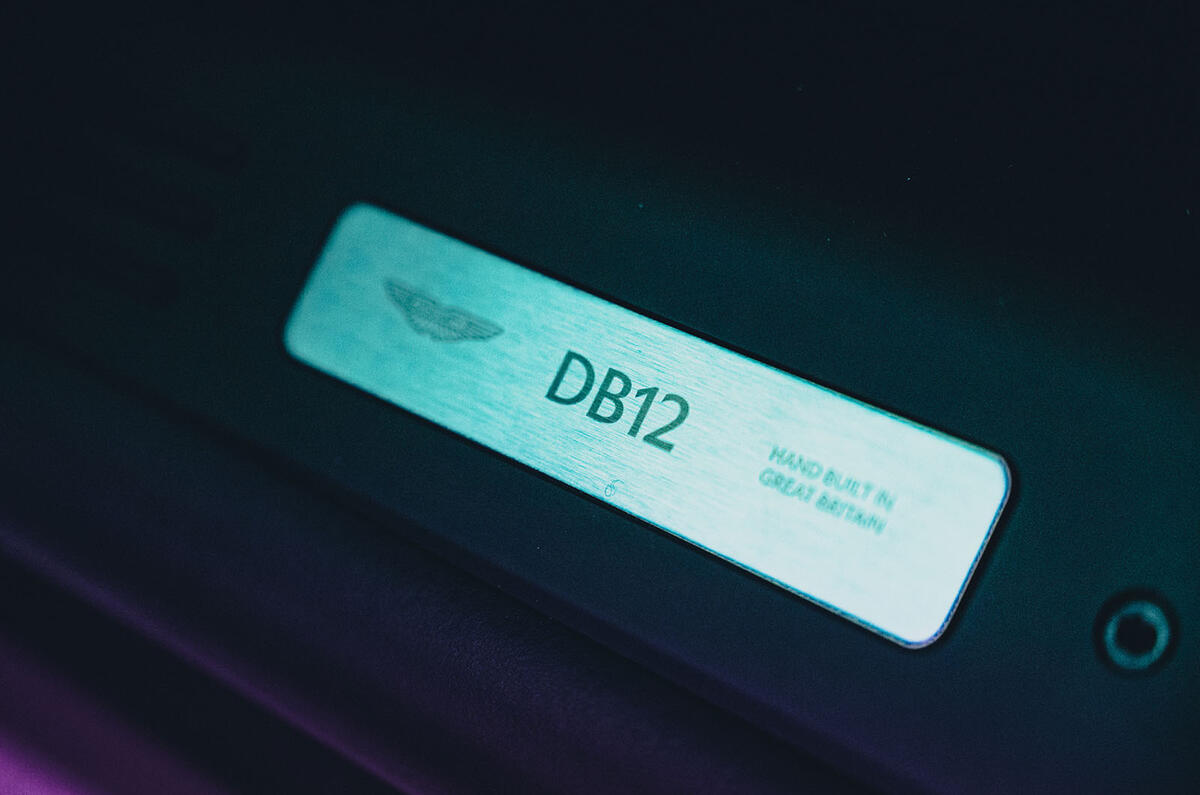 Aston Martin DB12 plaque