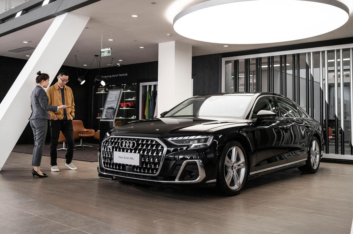 Audi A8L in China showroom