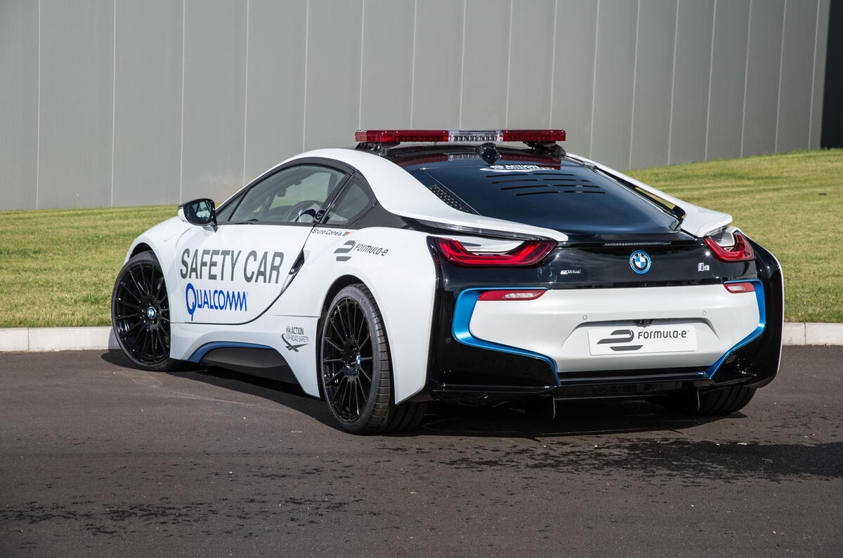 Formula E's BMW i8 safety car driven on track | Autocar