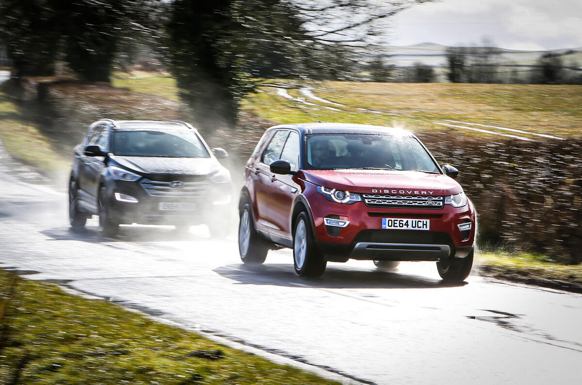 Land Rover Discovery Sport vs BMW X3, Volvo XC60 and Hyundai Santa Fe ...